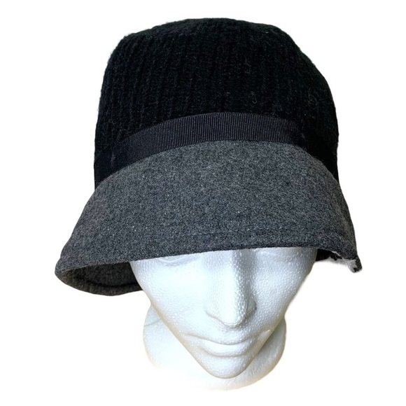 San Diego Hat Co Feminin Neutral Black Gray Knit Wool Blend Bucket Hat One Size - Picture 1 of 11